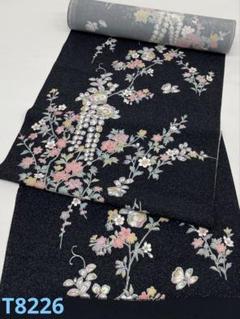 小紋 金彩 辻ヶ花 黒色 正絹 反物