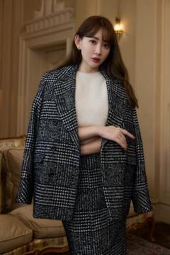 ジャケット・アウター herlipto Hemingway Check Tweed Jacket Her lip to（ハーリップトゥー）の「Hemingway Check Tweed
