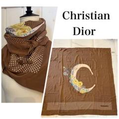 【#ChristianDior】 #シルクスカーフブラウン系#新品未使用 中古】クリスチャンディオール Christian Dior ミッツァ