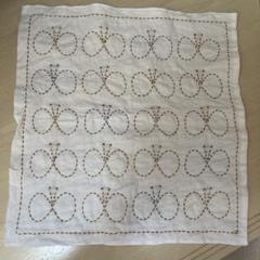 花ふきん　ハンドメイド　刺し子　No.18 蝶々2
