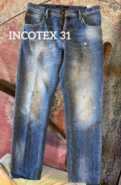INCCOTEX ダメージデニム定価4.9万リネン×コットン31 美品今期もの