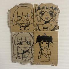 手描きアナログイラスト オリジナルお色気猫耳女の子no 32