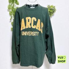 ウィゴー 長袖Tシャツ メンズ L 綿100% ダークグリーン ロゴ入り