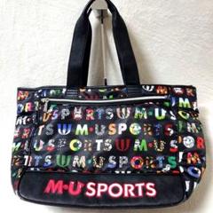 M-U SPORTS】ミエコウエサコ トートバック♥️ 黒 柄 BIGロゴ
