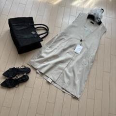新品♡ページ限定お値下げ♡日本製♡Aga杢ベージュジレ♡送料込みのサムネイル