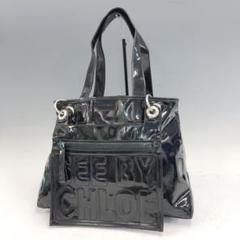 美品　シーバイクロエ　ハンドバッグ　エナメル　A4収納可能　大容量　肩掛け　黒 シーバイクロエ See by Chloe バッグ ショルダーバッグ 斜めがけ