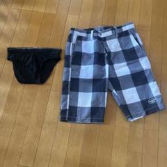 チェック柄水着 Mサイズ ブラック・ホワイト