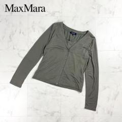 'SMaxMara アンサンブルニット ラメ カーキ サイズL*CD177