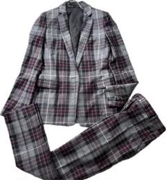 【美品】Theory セオリー スーツ　セットアップ チェック グレー ウール