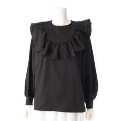 美品✨へヨン ブラウス 長袖ブラウス ポリエステル ブラック　M〜Lサイズ