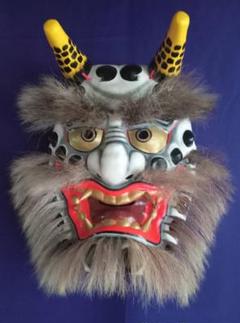 石見神楽面　作家　太田幸生　童子　般若　伝統工芸品　郷土工芸　魔除け　鬼面　額 石見神楽面 作家 太田幸生 童子 般若 伝統工芸品 郷土工芸 魔