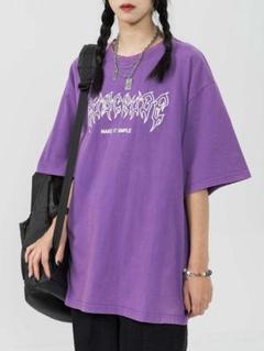 新品　aelfric eden　エルフリックエデン Tシャツ パープル　Lサイズ