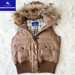 BURBERRY BLUE LABEL ダウンベスト ファー付き BURBERRY BLUE LABEL ダウンベスト ファー付き レディース