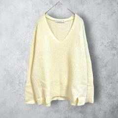 【sevendays sunday】　Vネックニットプルオーバー　サイドスリット