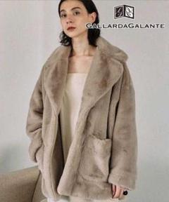 ニコ様専用】GALLARDAGALANTE NAVY ベージュ ファーコート