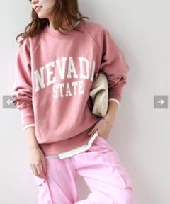 最終お値引き　美品　NEVADA STATE ピンク トレーナー 2025年最新】nevadaロゴスウェットの人気アイテム - メルカリ