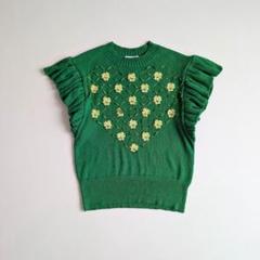 MUVEIL ビオラ刺繍ベスト ミュベール 刺繍 グリーン 2025年最新】ミュベール ニットベストの人気アイテム - メルカリ