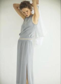 最高級⭐️theory 2020年製 マキシ丈　ワンピース　Lサイズ 大きいサイズ