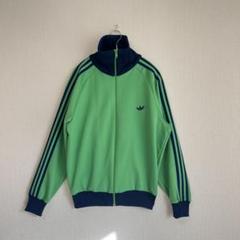 adidas 4号(M位) デサント製 トラックジャケット ライトグリーン 中古】adidas 80s デサント製 トラックジャケット グリーン
