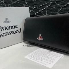 新品同様　ヴィヴィアン　長財布　ディアマンテ　レザー　ブラック　黒　オーブハート