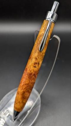 ハンドメイド　木軸ボールペン　上杢　本花梨　瘤杢　G2　ウッドペン 花梨瘤杢 / 2つの内部機構を持つ新感覚の木軸ペン SINPEN