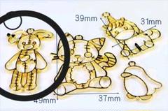 【新品・未使用】つぎはぎ 兎 レジン 空枠 5個セット