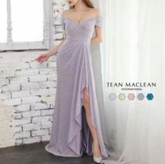 試着のみ】JEANMACLEANシンプル ラメ ラベンダーオフショルダー