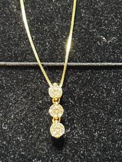 【未使用に近い】VERITE ダイヤモンドネックレス 0.1ct/K18PG VERITE】K18PG ダイヤモンド ネックレス│ショップスタッフ厳選