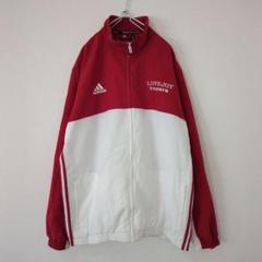 アディダス adidas ナイロンジャケット テニス 3ストライプ 赤 白