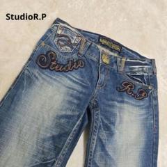 希少 Studio RP. 刺繍 フレアデニム ブーツカットサイズ28