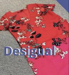 デシグアル⭐︎Desigual⭐︎ワンピース　レッド　赤　フラワープリント デシグアル⭐︎Desigual⭐︎ワンピース レッド 赤 フラワー