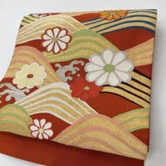 名古屋帯 高級綴れ 美しい花 八寸 正絹 着物 着付け 和装 HO-1043 夏 名古屋帯 絽綴れ」夏物 八寸名古屋帯 綴織り a2m6