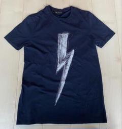 NEIL BARRETT サンダーボルト　ストレッチTシャツ ネイビー　サイズMのサムネイル