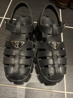 PRADA ブラック サンダル ラバーサンダル