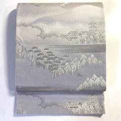 優れた品質 5k1960 袋帯 絹 プラチナ箔 銀色 白 柄物 和装 着物 - メルカリ 着物・浴衣