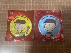 ジョイフル　スヌーピー缶バッチ2個セット