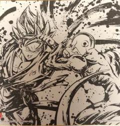 【激レア】ドラゴンボールZ 悟空 VS フリーザ(最終形態)　色紙　鳥山明 激レア】ドラゴンボール Z 孫悟空 VS フリーザ 色紙 鳥山明