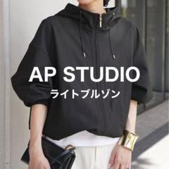 ☆美品　AP STUDIO◇Jupiter V-neck プルオーバーネイビー☆ セール】 ◇Vネックライン入り両畦プルオーバー （ニット