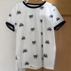 SHEIN リボン柄 Tシャツ 9Y ホワイト