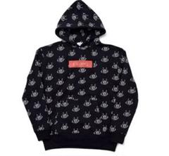 EGUMI（egumi） モノグラムビッグパーカー（L）（黒） 受注生産＞EGUMI MULTI LOGO ZIP UP BIG HOODIE【BLACK