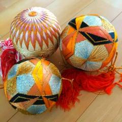 ハンドメイド刺繍模様の手鞠 てまり 3個セット - メルカリ