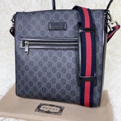 極美品 グッチ ショルダーバッグ GGスプリーム シェリーライン