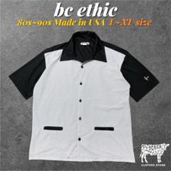 80s90s be ethic 開襟ボウリングシャツ　USA製　アメカジ