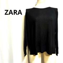 ザラ　ZARA 黒 長袖トップス　シアー感　 Ｍサイズ