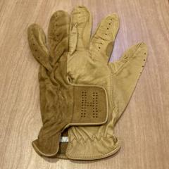 HERMES エルメス　ゴルフグローブ　左手　キャメル　サイズ7 1/2