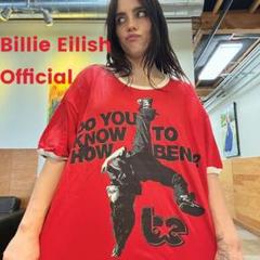 Billie Eilish 海外限定T 赤 M 本人着用モデル - メルカリ