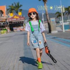 キッズ デニムオーバーオール 130 サロペット 韓国子供服