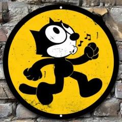フィリックス・ザ・キャット Felix the Cat ブリキ看板 アメリカ雑貨