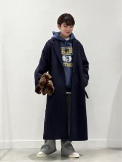 未使用級✨SCENTOF　2022AW　ウールナイロンチェスターコート　ネイビー 未使用級✨SCENTOF 2022AW ウールナイロンチェスターコート