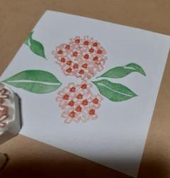 訳あり　消しゴムはんこ　金木犀